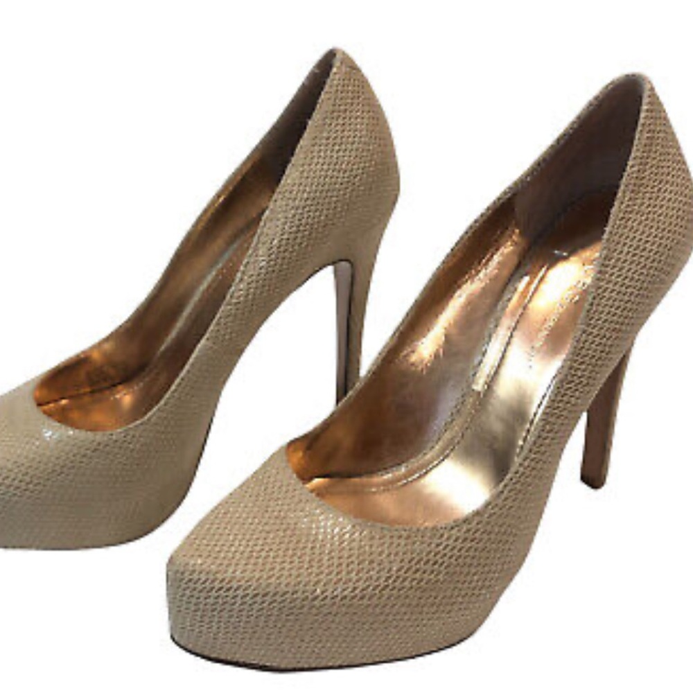BCBGeneration  Heels Parade Cashew Sandalwood Leather Pumps
